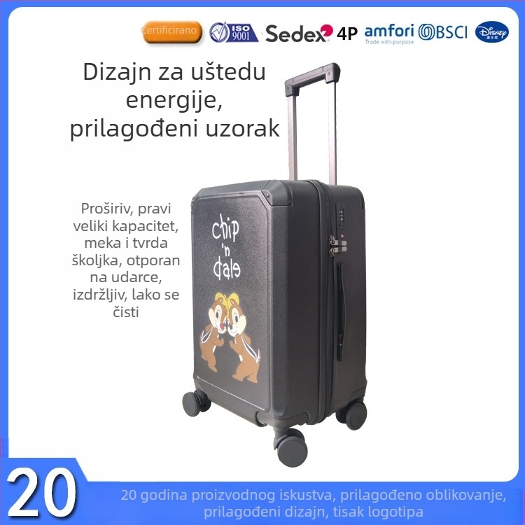 Ručna prtljaga s univerzalnim tihim kotačićima, tvrda ABS+PC ljuska, kapacitet 20–35 L, carinski lokot, unutarnji džep sa zatvaračem