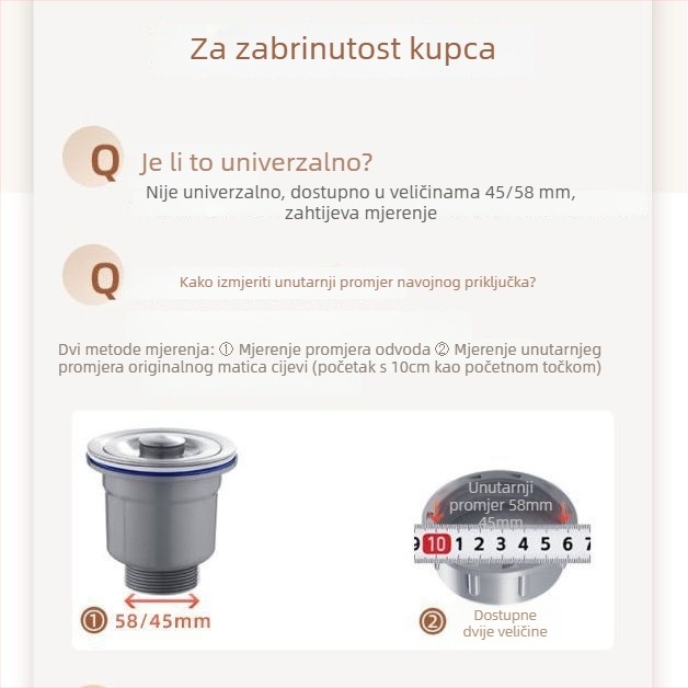 Prošireni odvodni cjevovod za kuhinjski sudoper, polipropilen, oblik P-obluka, protiv mirisa