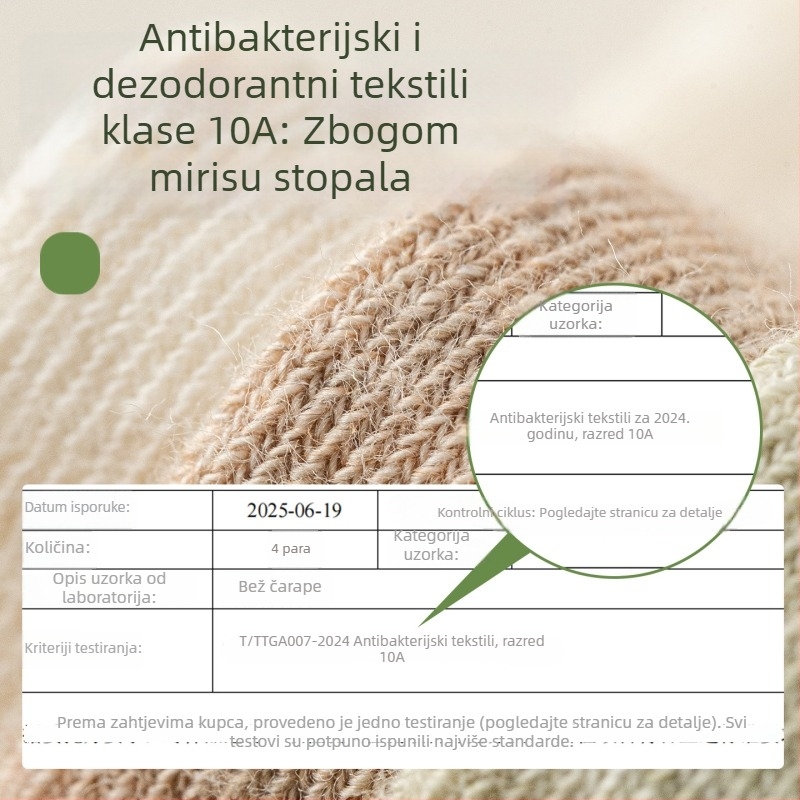 Ženske čarape s pet prstiju protiv pucanja, srednja duljina, silikonska peta za hidrataciju, anti-trenje, pamuk smjesa, bezšivne prste