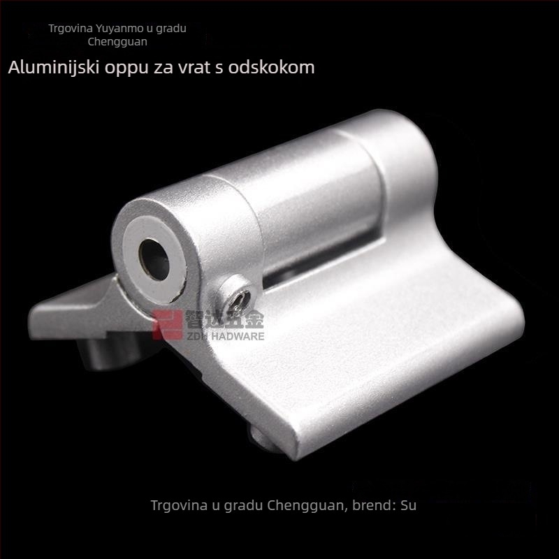 Set hardvera za pregrade javne WC‑a: brava za vrata, šarke, indikator zaključavanja, potporne noge