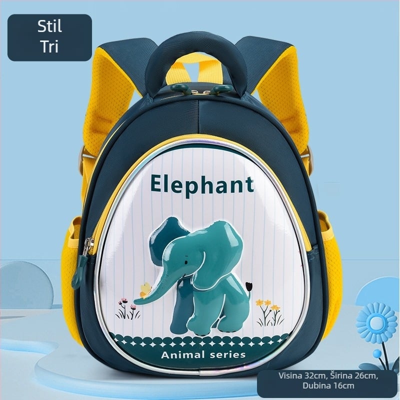 Lagani dječji ruksak s 3D kućištem i crtanim životinjama, unisex, vodootporan