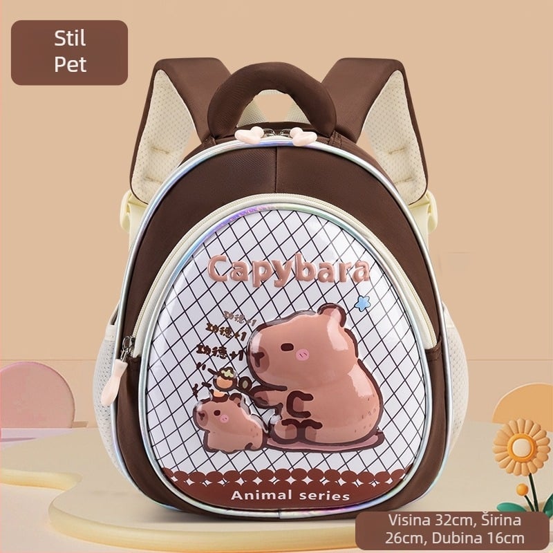 Lagani dječji ruksak s 3D kućištem i crtanim životinjama, unisex, vodootporan