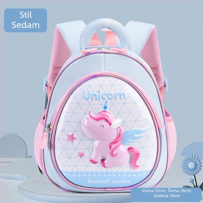 Lagani dječji ruksak s 3D kućištem i crtanim životinjama, unisex, vodootporan