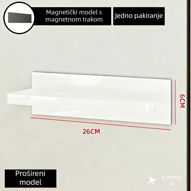 Držač kuhinjske papirnate maramice, kvadratna metalna konstrukcija s premazom plastike, minimalistički stil, magnetska/ljepilna montaža