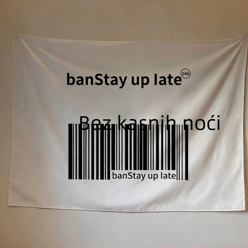 Nordijski stil zidni goblen od pliša, poliester (71–80%), pravokutni oblik, uzorak pruge/plaid, tkan na stroju, ručno pranje