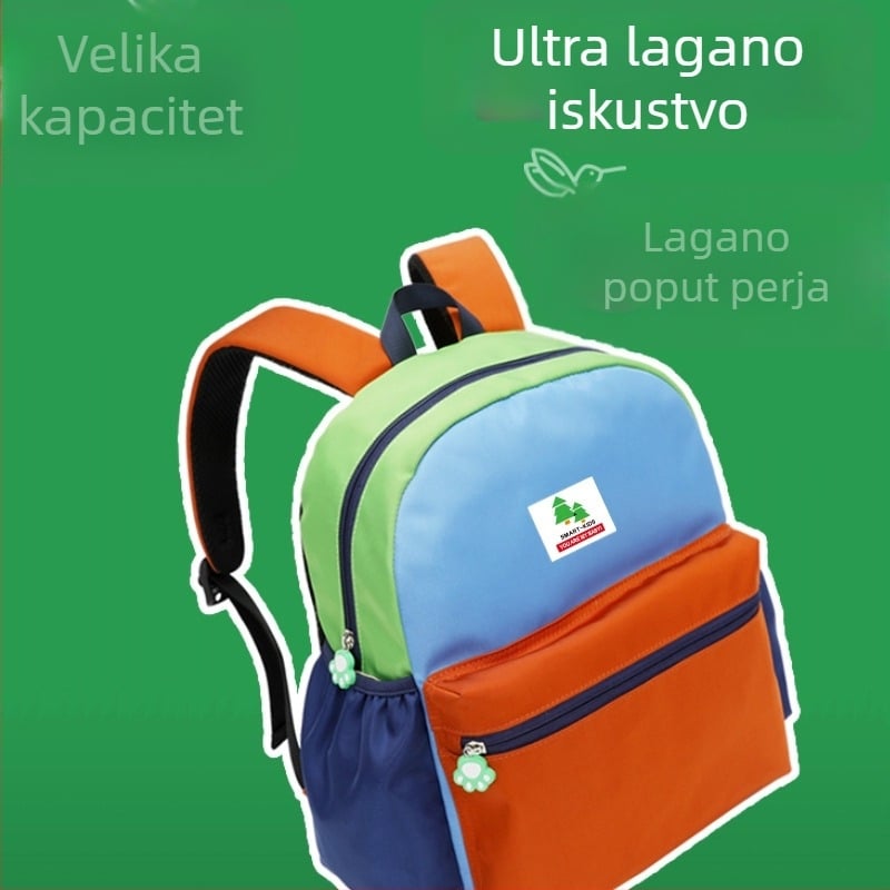 Dječji školski ruksak: lagan, prozračan, vodootporan od najlona; antibakterijski, otporan na habanje; ergonomska potpora kralježnice; sladak stil; podstava od najlona