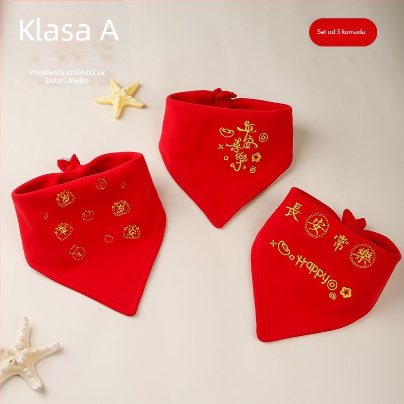 Trokutasti bebinski šal (100% pamuk; upijajući; crtani uzorak; dob 0-1 godina)