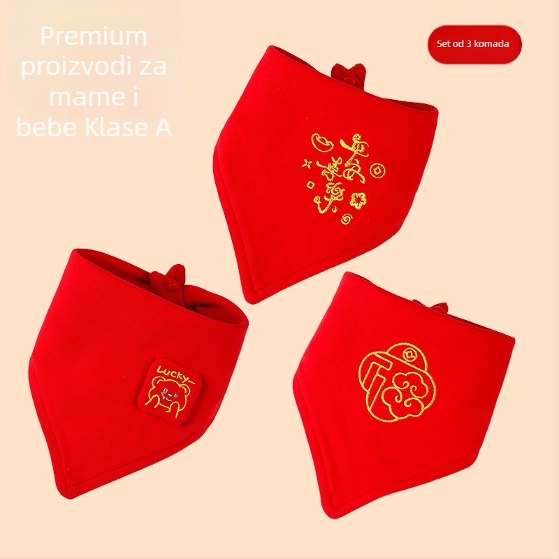 Trokutasti bebinski šal (100% pamuk; upijajući; crtani uzorak; dob 0-1 godina)