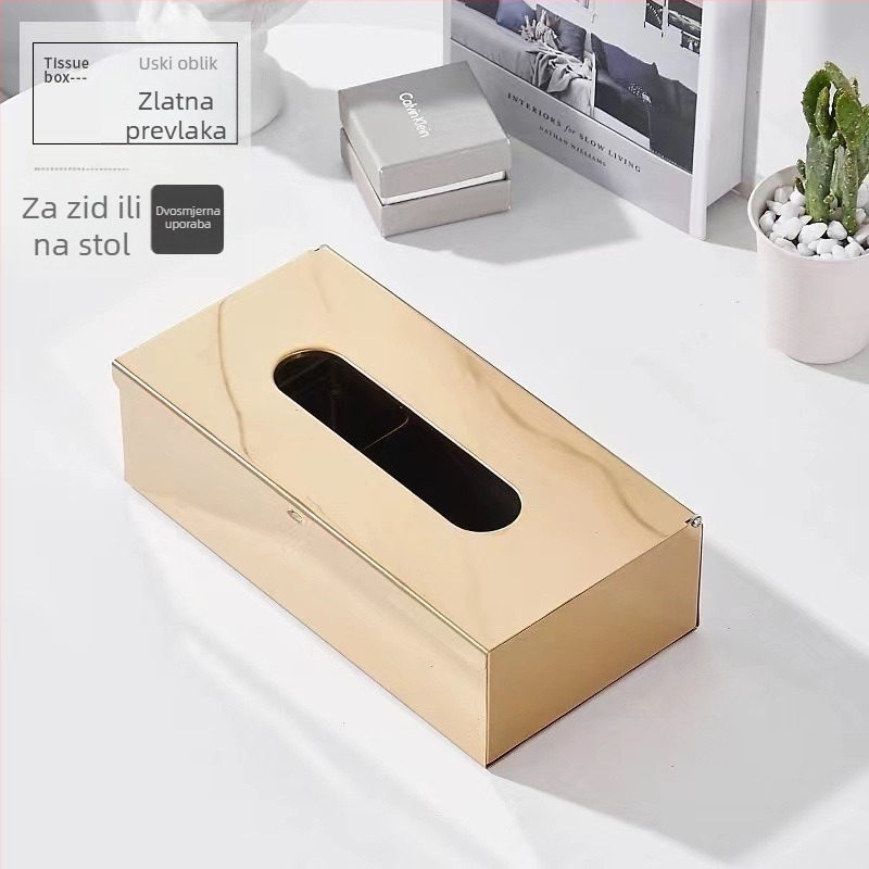 Kutija za salvete – nehrđajući čelik, četvrtasti oblik, završna obrada Brushed, Svijetli luksuz (Materijal: Nehrđajući čelik; Izgled: Četvrtast; Površina: Brushed; Stil: Svijetli luksuz)