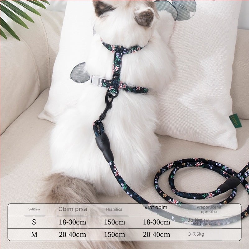 Šetnja mačaka: povodac i hama — otporan na kidanje, plastični privjesak, lanci i užad za kućne ljubimce