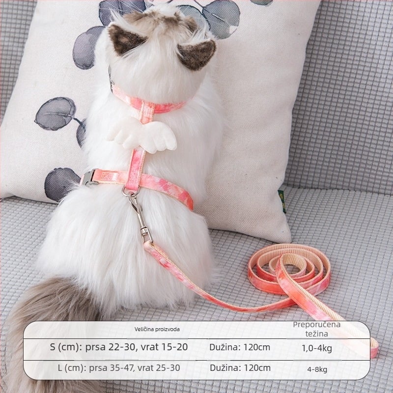 Šetnja mačaka: povodac i hama — otporan na kidanje, plastični privjesak, lanci i užad za kućne ljubimce