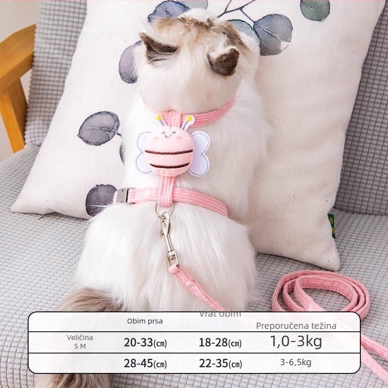 Šetnja mačaka: povodac i hama — otporan na kidanje, plastični privjesak, lanci i užad za kućne ljubimce