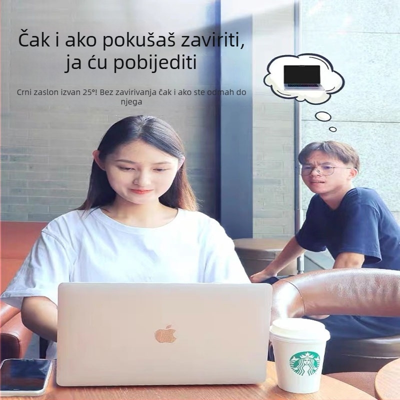 Magnetska folija za zaštitu privatnosti MacBook – PET materijal s elektrostatikom adsorpcijom, kompatibilan s Apple notebookom, prilagođena uzorak