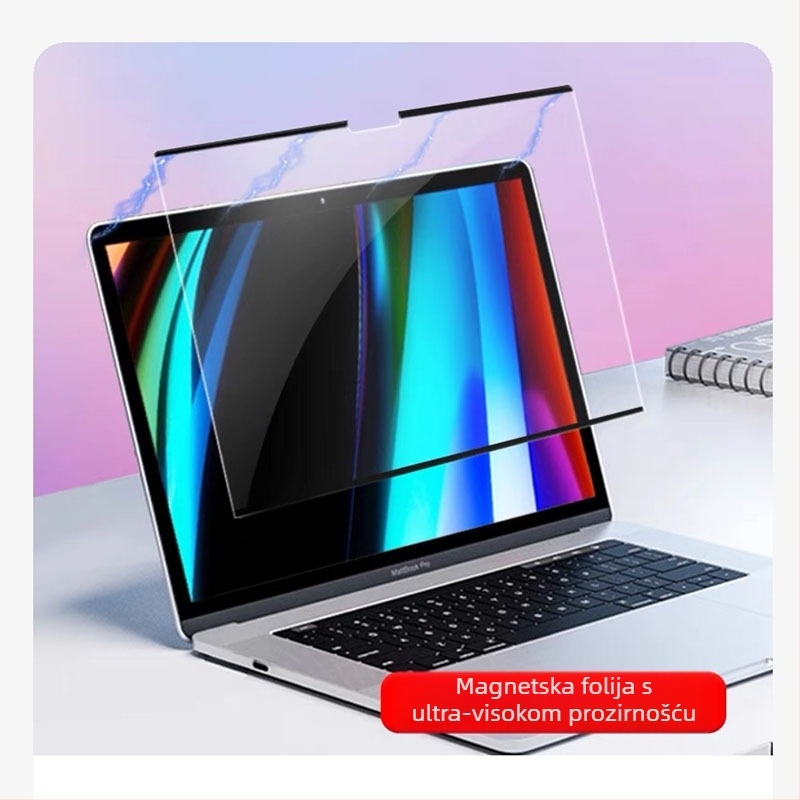 Magnetska folija za zaštitu privatnosti MacBook – PET materijal s elektrostatikom adsorpcijom, kompatibilan s Apple notebookom, prilagođena uzorak