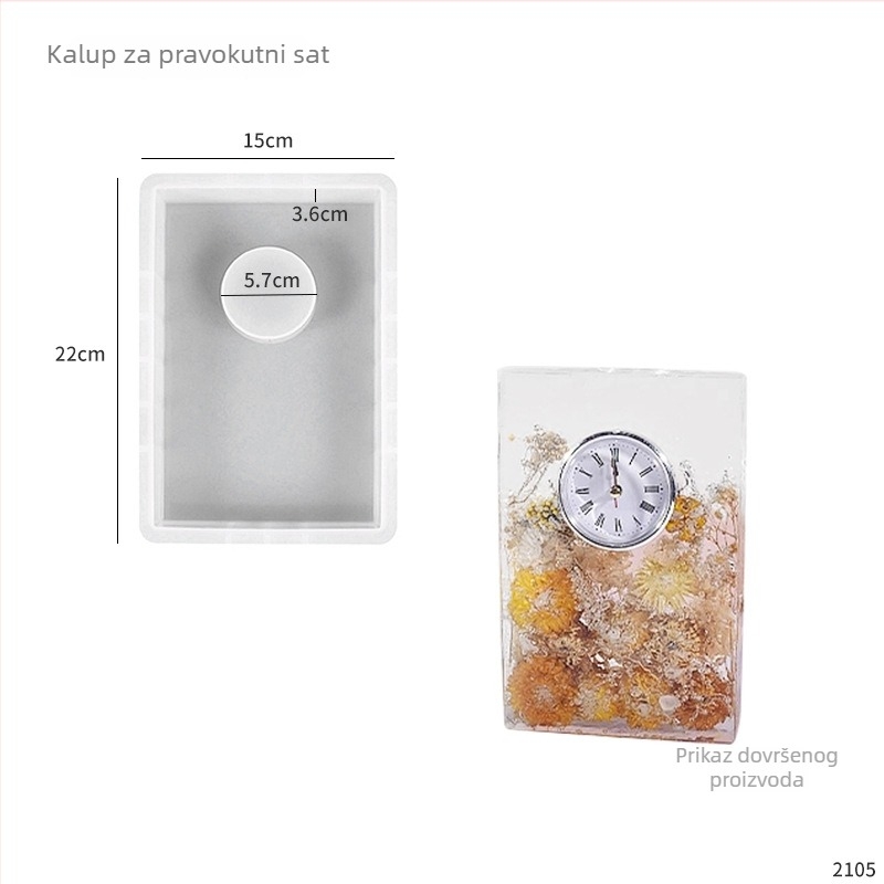 Silikonski kalup za smolu – pravokutnog oblika, marka Shuncai, materijal silikon, modern minimalistički stil