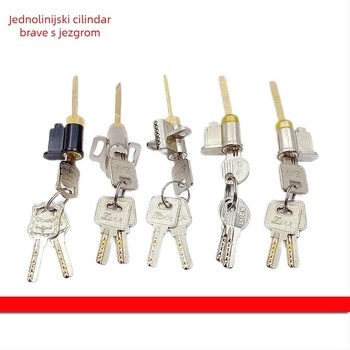 Cilindar zaključavanja s jednim jezičkom za kupaonska vrata od drveta — materijal cinkova legura i željezo, marka Menghong, model Bathroom wooden door single tongue lock cylinder, moderan minimalistički stil