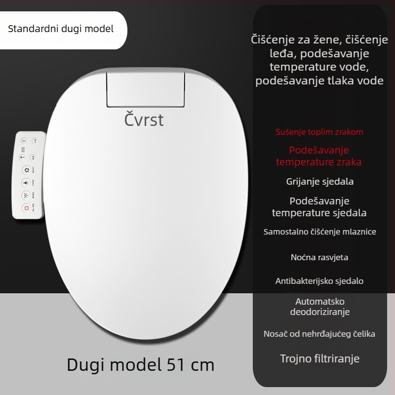Inteligentna WC daska 110V s trenutnim grijanjem, ABS materijal, regulacija temperature vode, pranje stražnjice, grijanje prstena sjedala