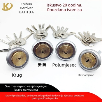 Bakreni vanjski cilindar za vrata, za kuće u najmu, Jianan, težina 160 g