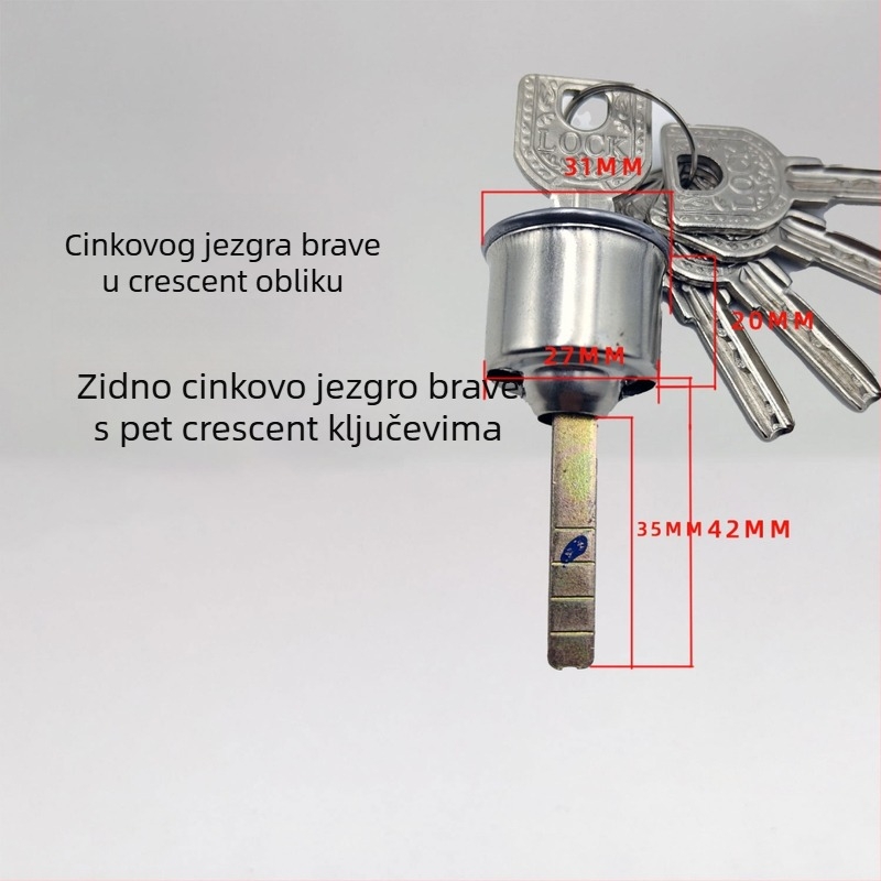Bakreni vanjski cilindar za vrata, za kuće u najmu, Jianan, težina 160 g
