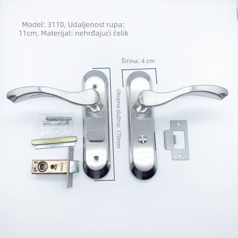 Kvaka za kupaonska vrata s blokadom, model 1205, stil Novi kineski stil, marka Other