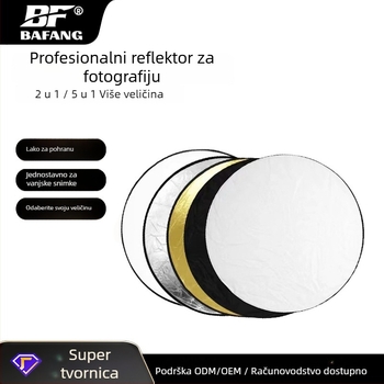Prijenosni reflektor za fotografiju proizvoda, sklopivi, 5-u-1, s najlonom premazom, uključuje torbu za nošenje