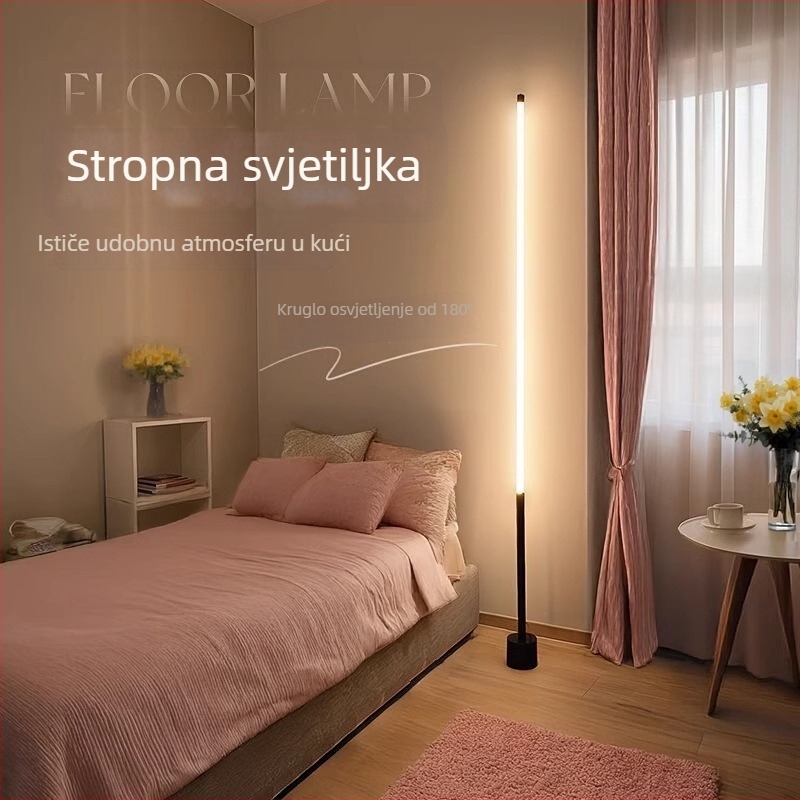 Podna LED svjetiljka s akrilnim abažurom, gumb prekidačem, CRI ≥95, napon ≤36V.