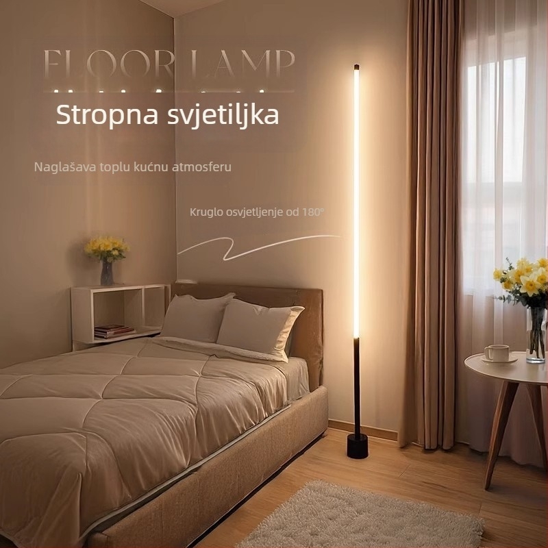 Podna LED svjetiljka s akrilnim abažurom, gumb prekidačem, CRI ≥95, napon ≤36V.