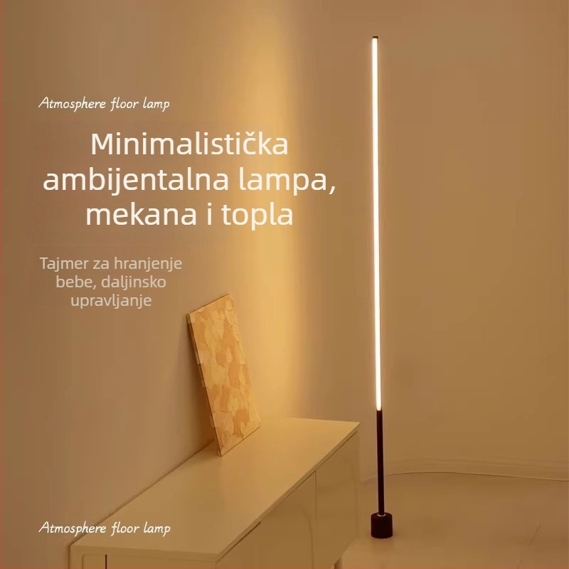 Podna LED svjetiljka s akrilnim abažurom, gumb prekidačem, CRI ≥95, napon ≤36V.