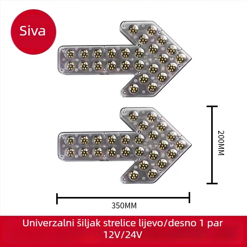 LED indikator sa strelicom za navodnjavanje kamion – dvostruko treperenje upozoravajućeg signala, 12/24V