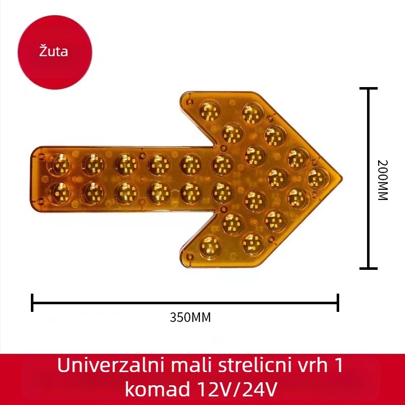 LED indikator sa strelicom za navodnjavanje kamion – dvostruko treperenje upozoravajućeg signala, 12/24V
