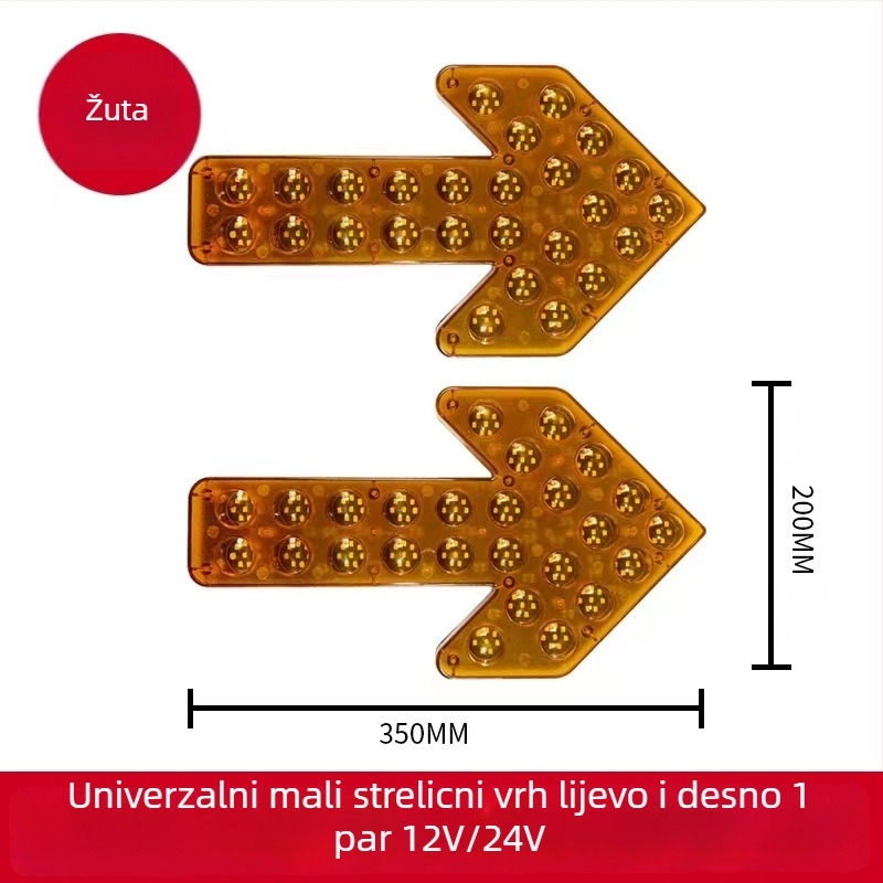 LED indikator sa strelicom za navodnjavanje kamion – dvostruko treperenje upozoravajućeg signala, 12/24V