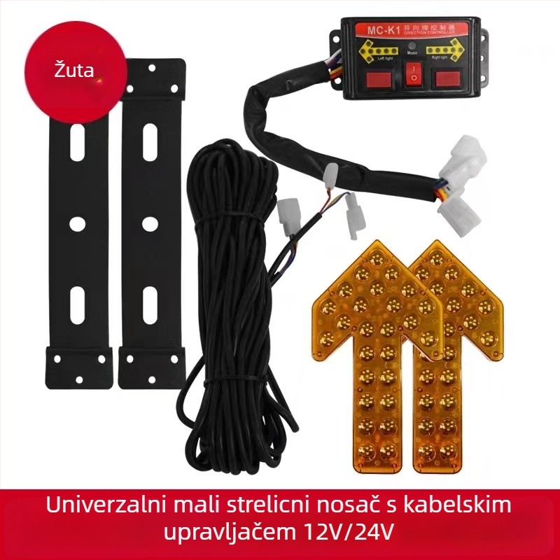 LED indikator sa strelicom za navodnjavanje kamion – dvostruko treperenje upozoravajućeg signala, 12/24V