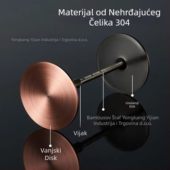 Nehrđajući čelični zatvarač vrata, za protuprovalne i ulazne vrata, model Hole plug, marka Yijian, težina ~100 g, stil modern i minimalistički