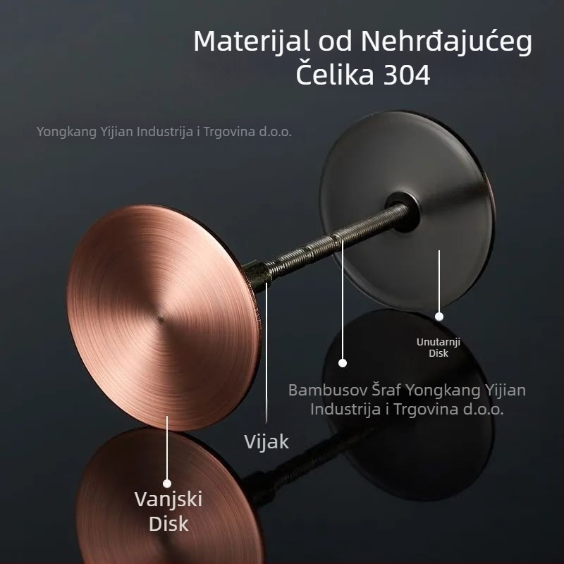 Nehrđajući čelični zatvarač vrata, za protuprovalne i ulazne vrata, model Hole plug, marka Yijian, težina ~100 g, stil modern i minimalistički