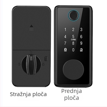 Temiling DS01 Pametni zaključavanje za drvena vrata – otisak prsta i lozinka, aluminijska legura; 100 otisaka, >500000 otključavanja, skeniranje 0,5 s, DC napajanje, lijevo-desno otvaranje