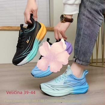Unisex tenisice za trčanje, prozračni mrežasti gornji dio, lagana EVA+TR potplata, niski profil, vezanje, okrugli vrh