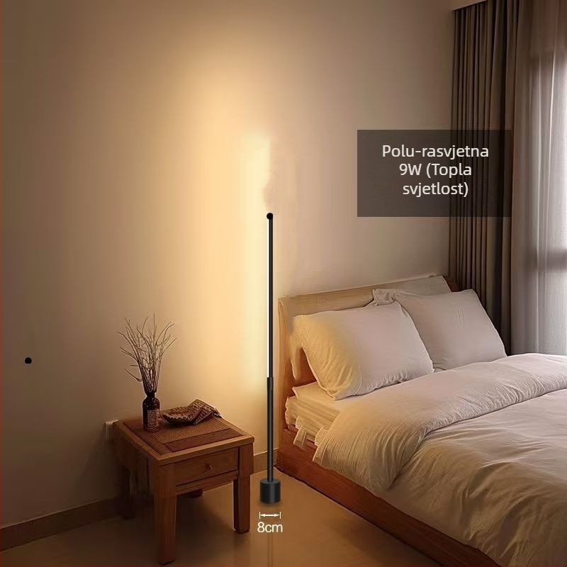 LED stojeća lampa – jednostavan nordijski dizajn, zaštita očiju, kutna lampa za dnevni boravak, pokriće 3–5 m²