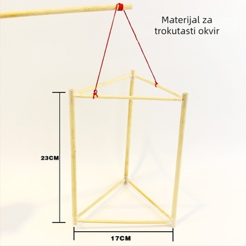 DIY Bambuski okvir lampe sa skeletom zmaja, Ne Električno, Pakiranje Opp Bag, Za proljetni festival, Uzrast 7–14