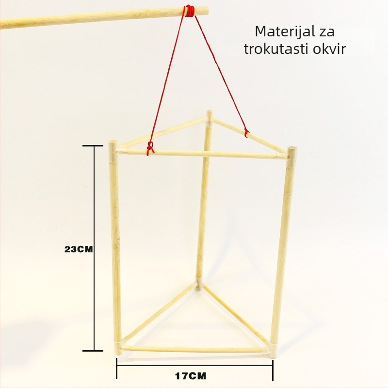 DIY Bambuski okvir lampe sa skeletom zmaja, Ne Električno, Pakiranje Opp Bag, Za proljetni festival, Uzrast 7–14