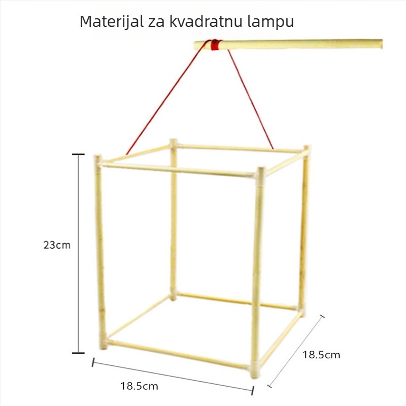 DIY Bambuski okvir lampe sa skeletom zmaja, Ne Električno, Pakiranje Opp Bag, Za proljetni festival, Uzrast 7–14