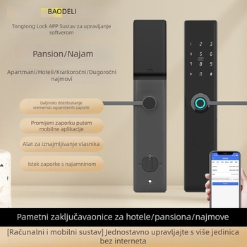Pametna brava za apartman s lozinkom, pametna brava za najam, daljinsko upravljanje, otisak prsta za podnajmoprimce, Tuya pametna brava