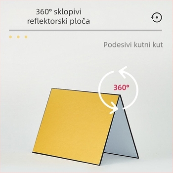 Pozadina od papira za fotografiju proizvoda sa sklopivim reflektorom, mat završna obrada (Brand: Gan Yun; Vrijeme izlaska na tržište: 2023; Tip: pozadinski papir; Materijal: papir; Namjena: fotografiranje proizvoda)