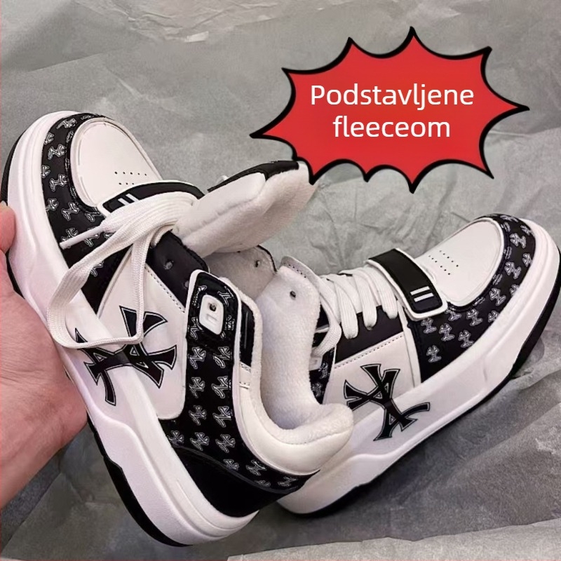 Unisex sportske casual tenisice, niski gornji dio, uzorak s slovima, gumeni potplat, peta 3-5 cm