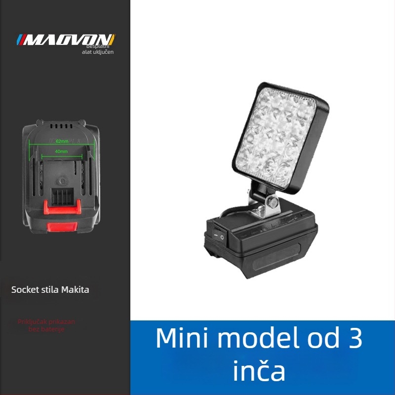 Miaoyou radna LED svjetiljka, napajana litij baterijom, za vanjsku upotrebu i nužno osvjetljenje