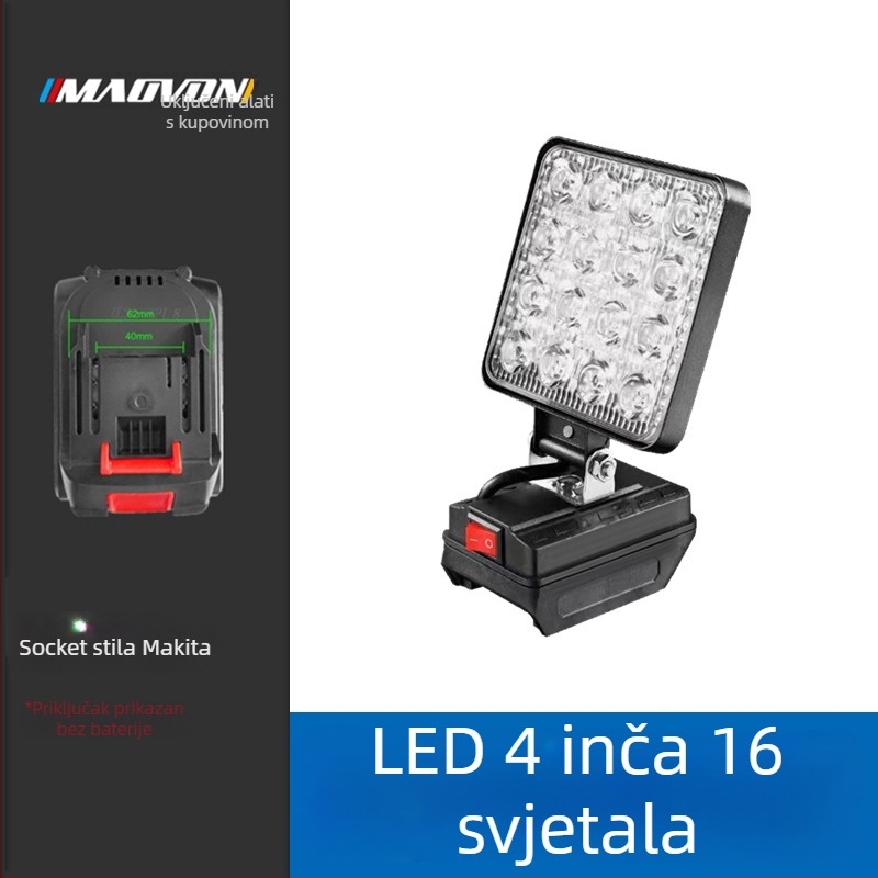 Miaoyou radna LED svjetiljka, napajana litij baterijom, za vanjsku upotrebu i nužno osvjetljenje