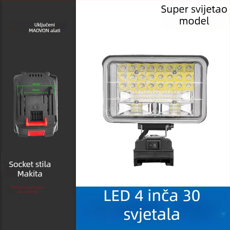 Miaoyou radna LED svjetiljka, napajana litij baterijom, za vanjsku upotrebu i nužno osvjetljenje