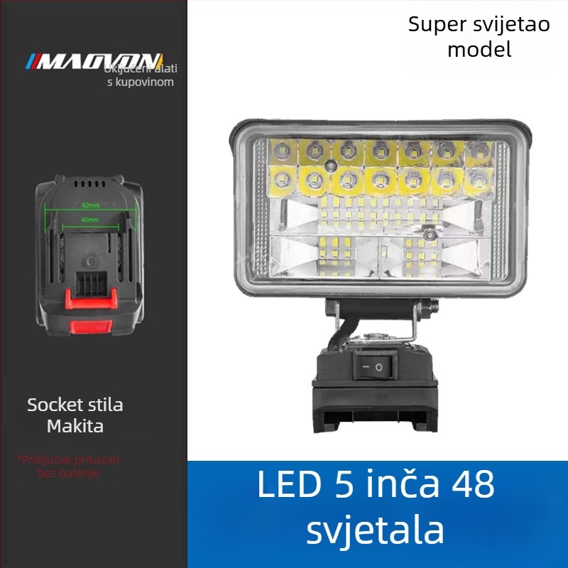 Miaoyou radna LED svjetiljka, napajana litij baterijom, za vanjsku upotrebu i nužno osvjetljenje