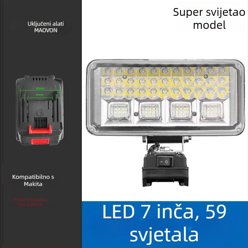 Miaoyou radna LED svjetiljka, napajana litij baterijom, za vanjsku upotrebu i nužno osvjetljenje