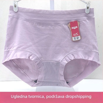 Caitian žensko donje rublje od pamuka s visokim strukom – prozračne, antibakterijsko, sve sezone, pamučna podstava u preponima