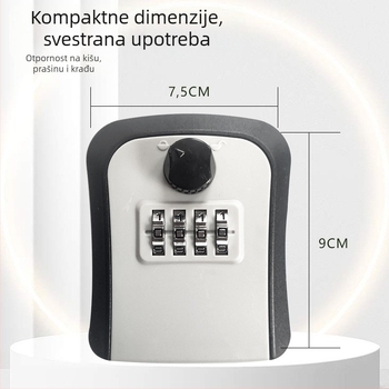 KX005 ABS plastična kutija za ključeve s bravom – moderno minimalistički dizajn, kompatibilno s Cat-Eye, za dekoraciju, B&B, školu, skladište